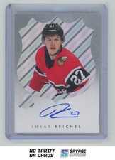 2022-23 UD The Cup LogoMarks Rookies Auto Lukas Reichel #LM-LR Chicago