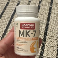 Jarrow Formulas MK-7 Vitamin K2 90 mcg 90 Softgels Gluten Free Non-GMO