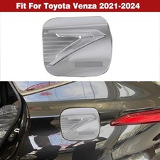 Chrome Gas Cap Fuel Filler Tank Cover Trims Parts For Toyota Venza 2021-2024