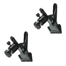 2Pcs 360 Swivel Metal Camera Clip Clamp Flash Holder Mount 1/4" Threaded Screw
