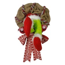Christmas Thief Wreath Creative Front Door Decoration Thief Wreath Welcome Hange