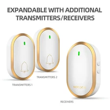 Doorbell Wireless Waterproof Doorbell Range Intelligent Door Bell Chime for Home