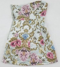 Vintage Traditional PrettyLittleThing Floral Silk Brocade Strapless A-Line Skirt