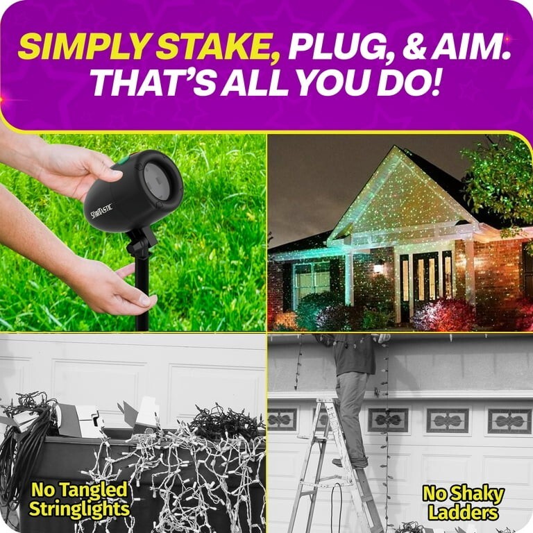 Startastic Night Projector Action Laser Starlight Projector