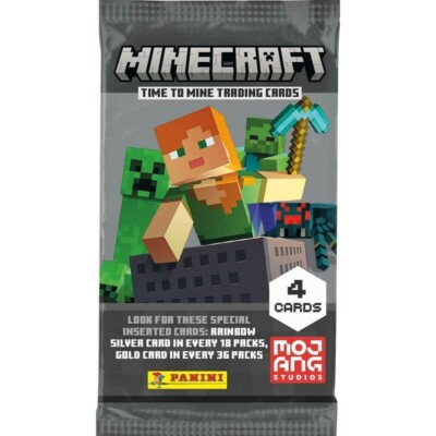 2022 Panini Minecraft Time To Mine Factory Sealed Booster Pack