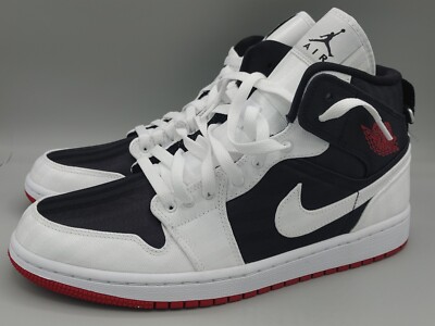 Air Jordan 1 Mid Se Utility Black White Gym Red DD9338-016 M 9.5