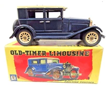 1925 OLD-TIMER LIMOUSINE SSS S-1227 w/ box Japan tin litho friction 10.25" long