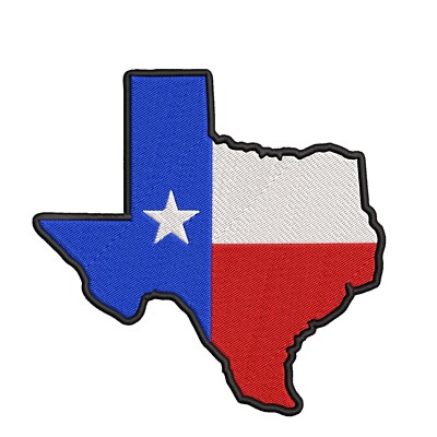TEXAS SHAPE STATE FLAG PATCH LONE STAR EMBLEM SOUVENIR embroidered iron-on TX
