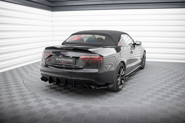 Street Pro Heck Ansatz Flaps Diffusor FüR Audi S5 A5 S-Line Coupe Cabrio Schwarz-image