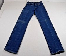 Vintage Wrangler Jeans Size W24 L32 90s Classic Blue Bronze Stitch Made USA