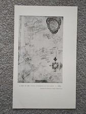 Map of the Vyner Tenements c 1665, Wallasey, Merseyside - Antique Print - 1929