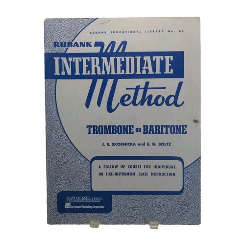 Rubanks Intermediate Method Trombone Baritone Sheet Music Song Book Teach M14