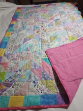 Crib Quilt girl old-fashioned style pink