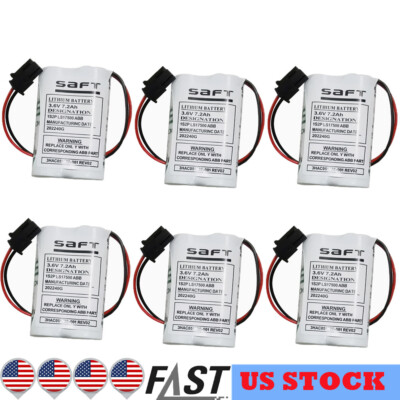 6Pcs ABB Robot Battery 7200mAh 3HAC051036-001 3.6V Battery for ABB IRB120 SMB