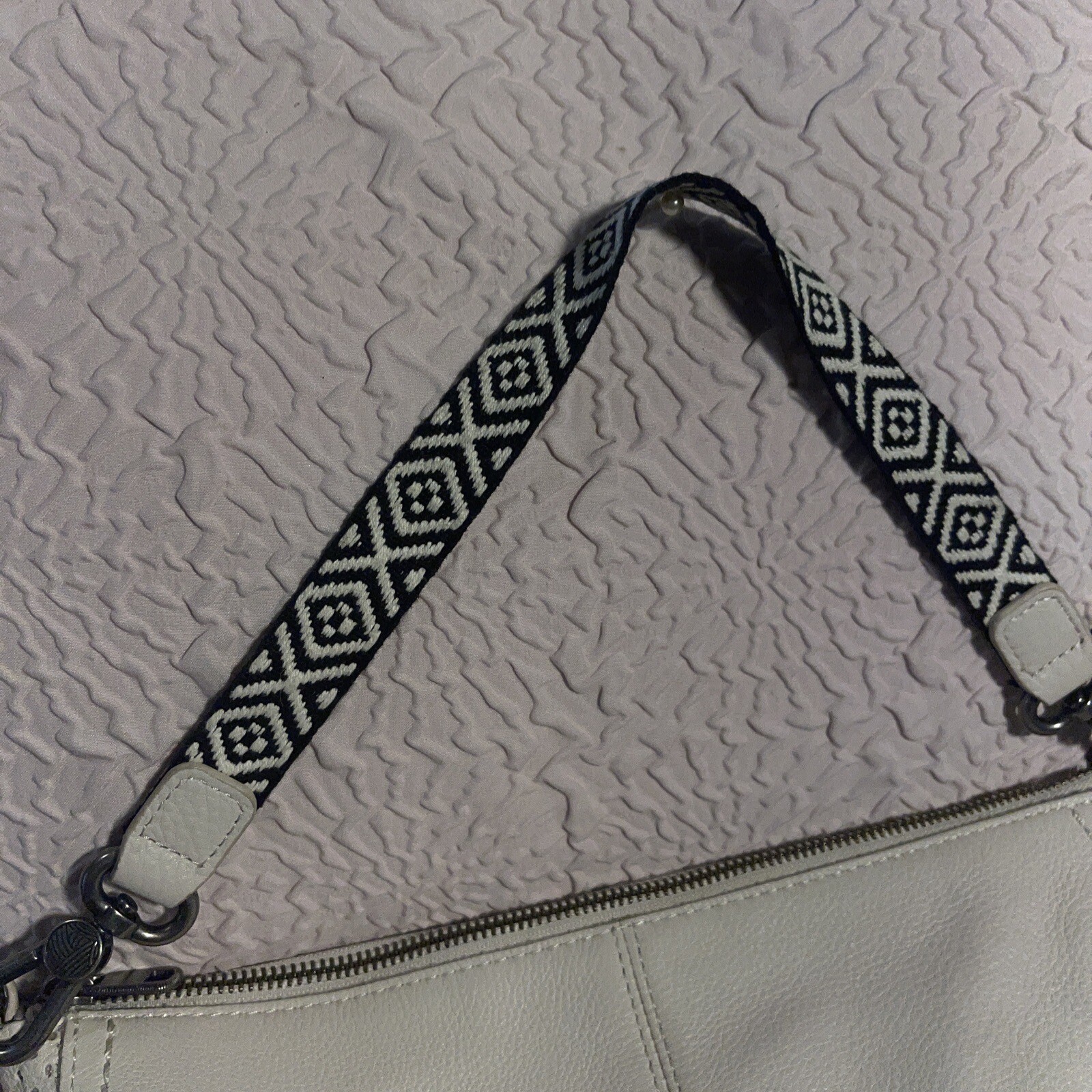 The Sak Camila Pebbled Leather Crossbody Bag Off White Stone Removable Strap eBay