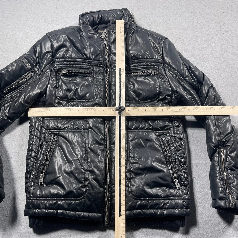 Buffalo David Bitton Outerwear Jacket Puffer Men Large Black Hooded - Image 3 of 4