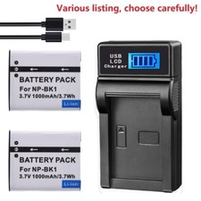 Battery or charger for Sony NP-BK1 Type K CyberShot DSC-S750 S950 W180 W370 PM1