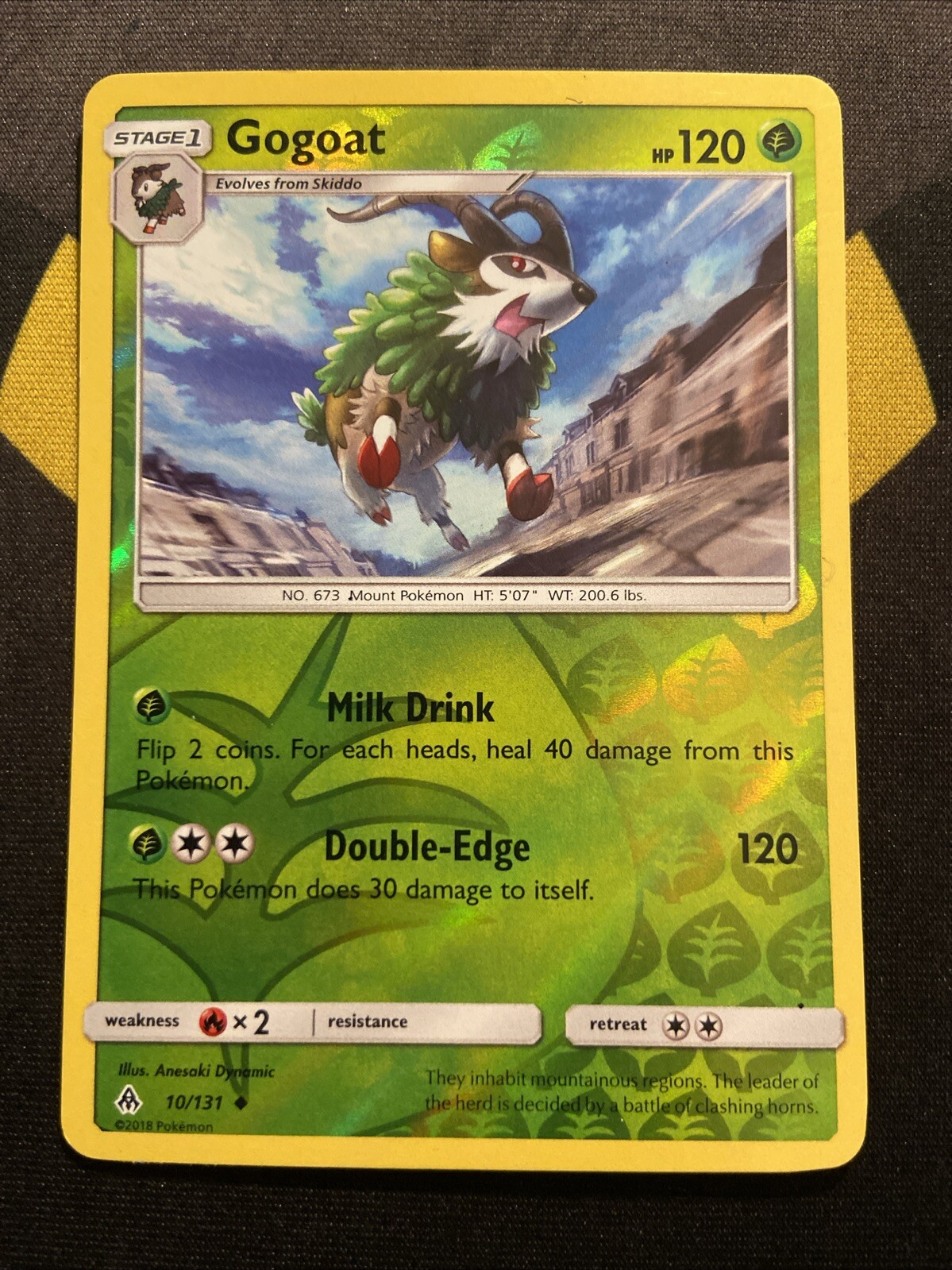 Gogoat 10/131 - Forbidden Light - Uncommon - Reverse Holo - Pokemon Card - LP