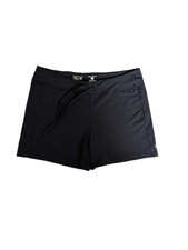Mountain Hardwear Lycra Pantalones Cortos Mujer Mediano Negro Cordón, Yoga Activewear