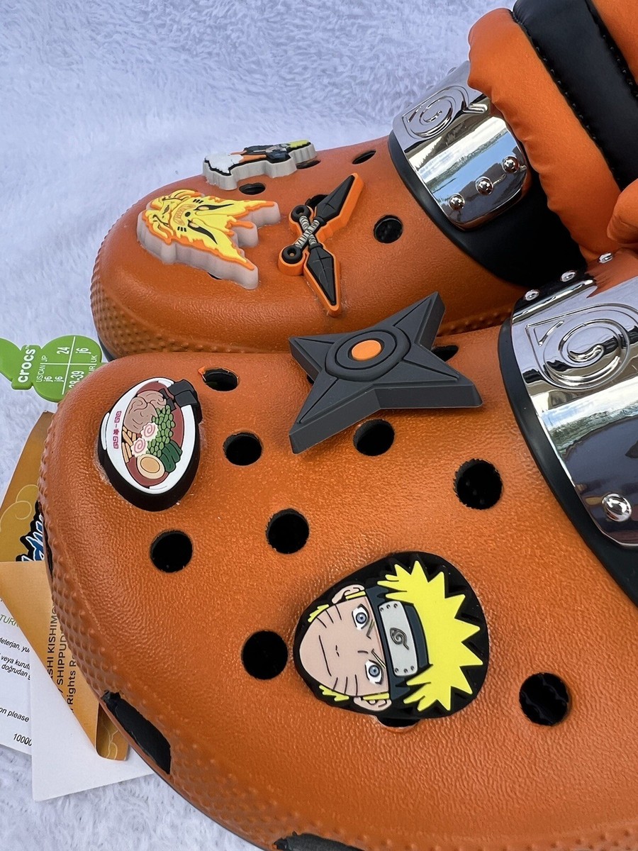 Orange Naruto Crocs J6 (women 8)men 7 | eBay