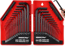 SEDY 32-Piece Hex Key Wrench Set, Metric and SAE Allen Wrenches (0.028-3/8 Inch,