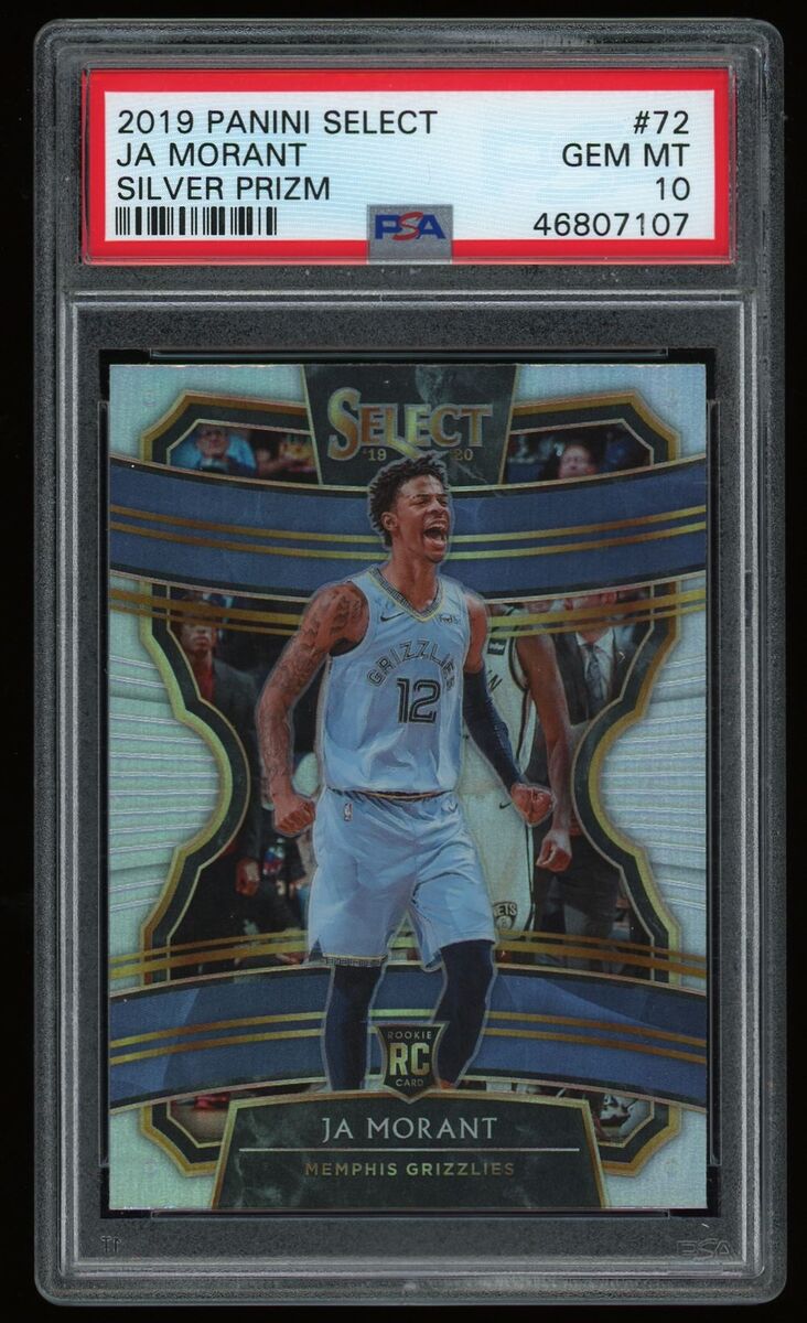 2019-20 Panini Select Silver Prizm #72 Ja Morant RC PSA 10 2019-20 Panini Select Silver Prizm #72 Ja Morant RC PSA 10
