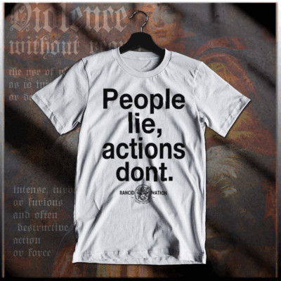 Gangster T-shirt, Mobster Hustle Dope Urban Hip Hop Thug people lie Quote tee