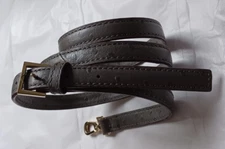 AUTHENTIC KATE SPADE OSTRICH EMB LEATHER CROSSBODY STRAP GRAY WITH GOLD HARDWARE