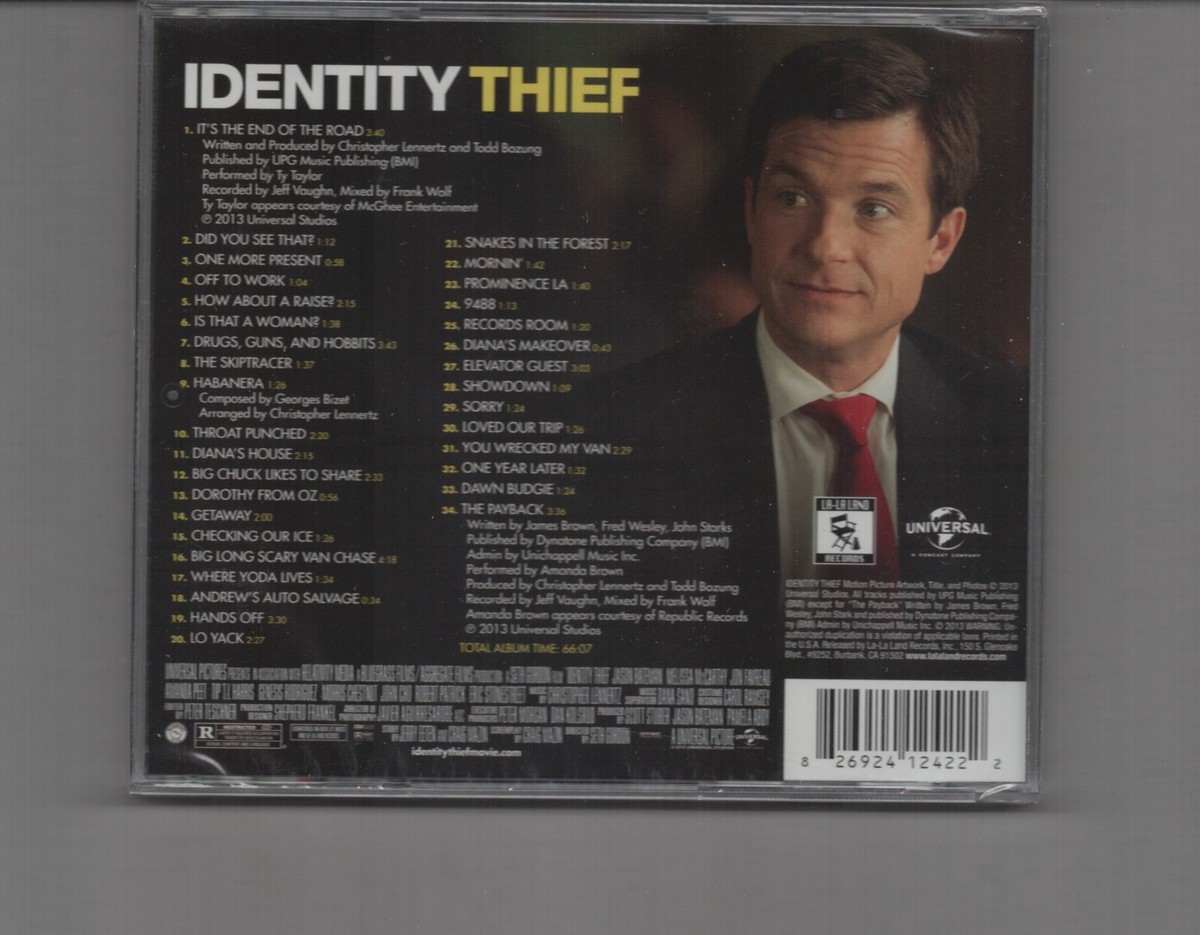 Identity Thief / CD / SEALED / Original Movie Soundtrack