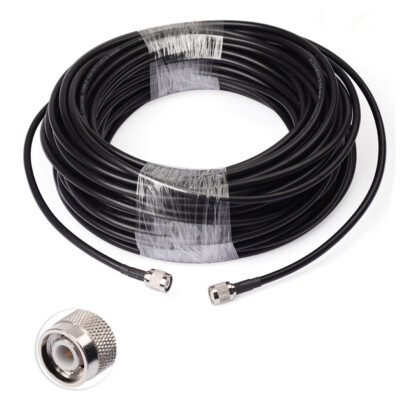 TNC Male to TNC Male Cable 15m for Trimble Leica Topcon, CORS RTK GNSS Antenna