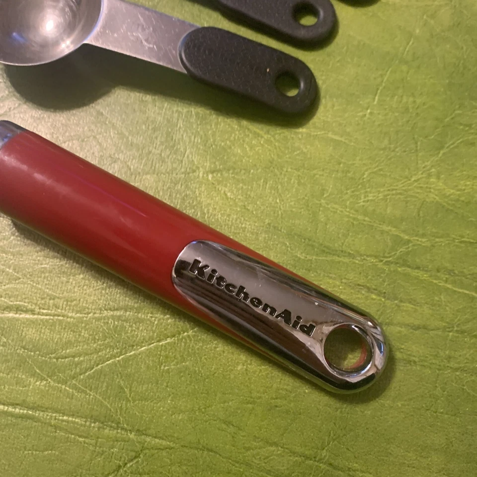 KitchenAid Professional Stainless Steel Measuring Spoons & Red Handled Beater - Image 2 of 4