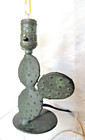 VINTAGE PRICKLY PEAR CACTUS 8" VERDIGRIS LAMP — photo 4