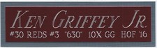 KEN GRIFFEY JR REDS NAMEPLATE AUTOGRAPHED Signed BAT-BASEBALL-JERSEY-PHOTO-CAP