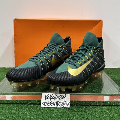Nike Alpha Menace Elite TD Football Cleats Green Gold Size 10 Mens
