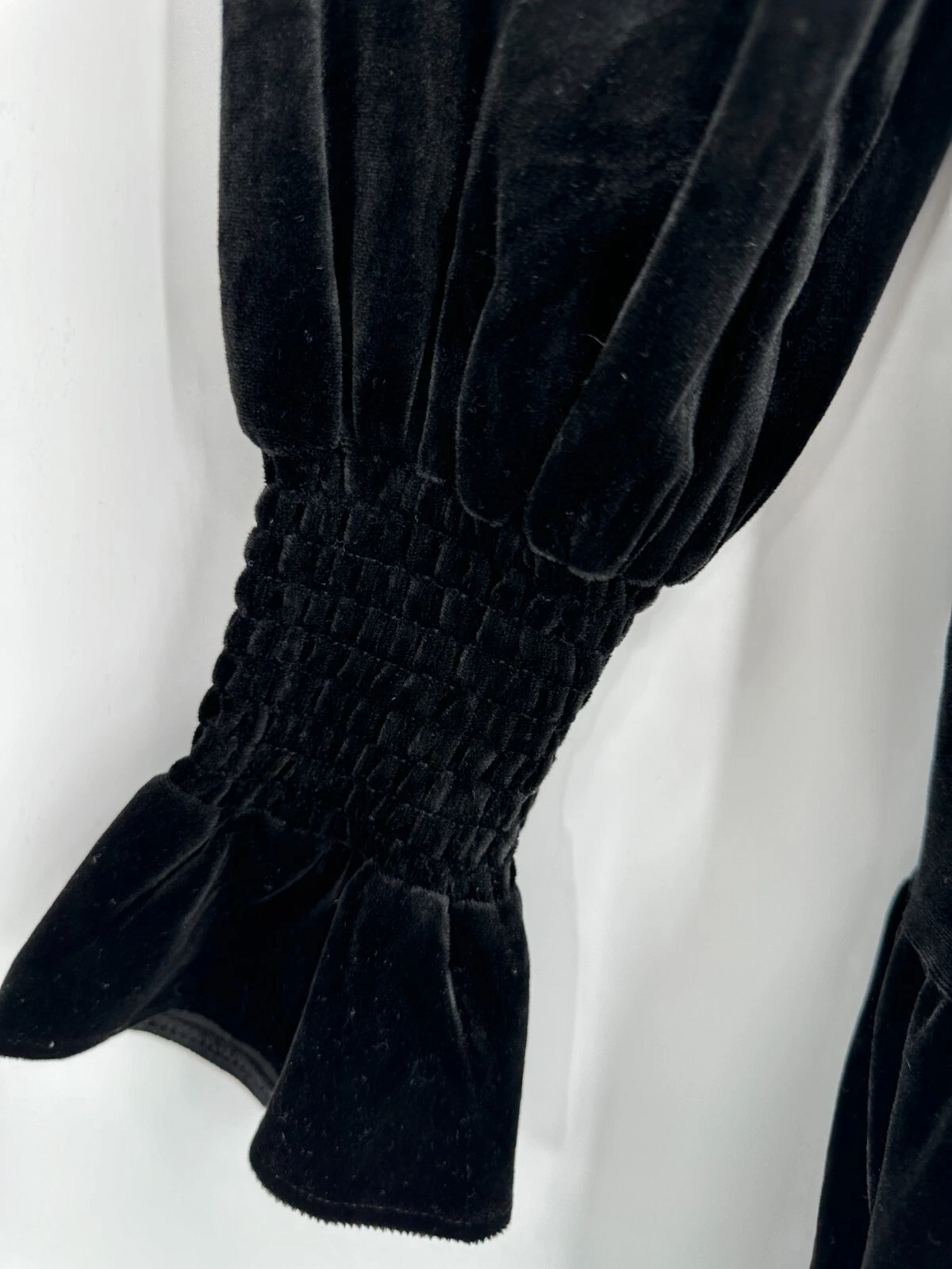 Abito Kenzo Pomander Place di Tuckernuck velluto nero taglia L mini altalena a livelli