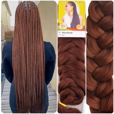 X-Pression Ultra Braid 82" Kanekalon Braiding Hair 340 Brown Synthetic Hair