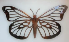 Metal Wall Art Decor Butterfly 12" x 6"