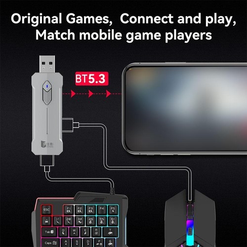 Mobile Controller Gaming Keyboard Mouse Converter For Android Harmonyos K9K1 - Picture 2 of 12