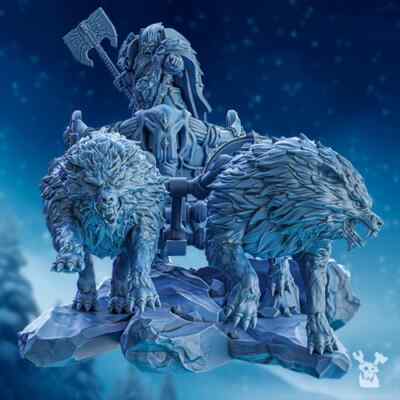 Cand'Marr on Thunder Chariot sci-fi proxy miniature for 28mm tabletop