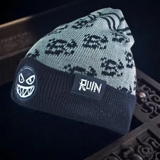 Activision Skater Skull Cap Beanie Ruin Call of Duty Black Gray Culturefly NWOT
