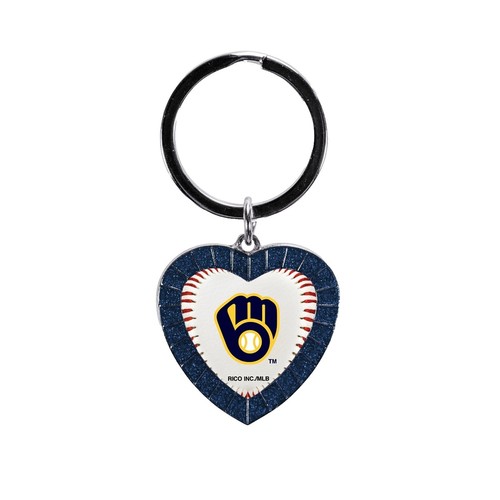 Rico Industries NCAA Southern University Jaguars Rhinestone Heart Keychain - Navy, 3 Inches Long