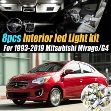 8pc Car Interior Led White Light Bulb Kit For 1993-2019 Mitsubishi Mirageg4