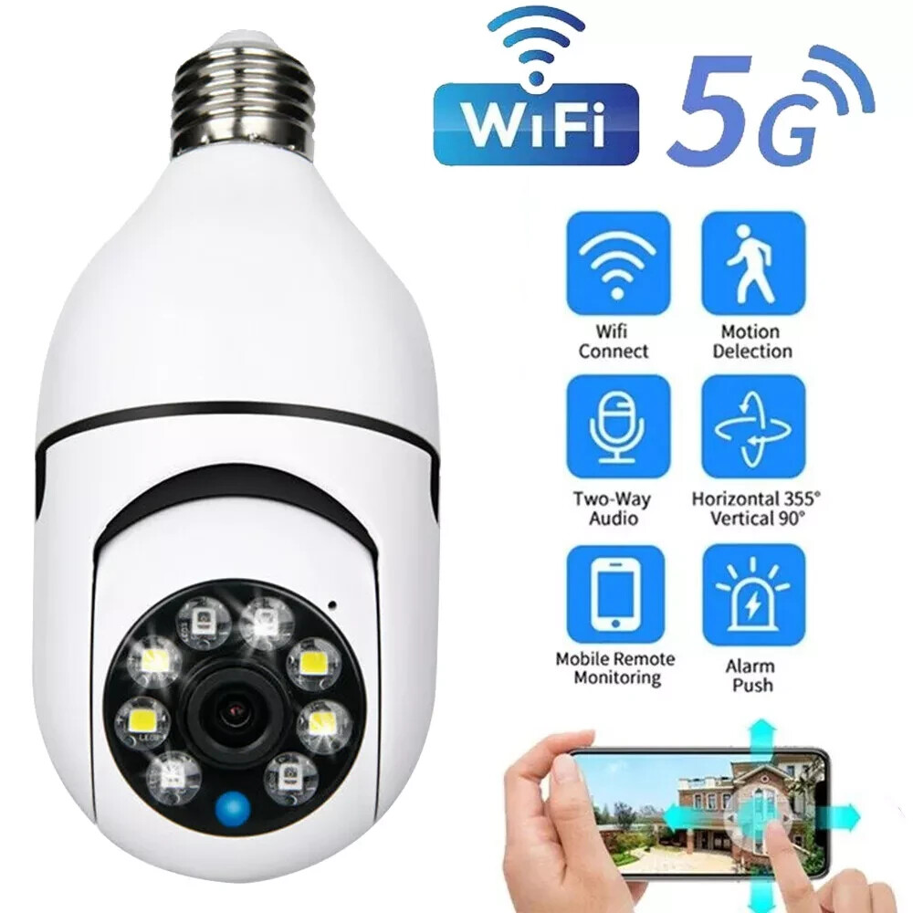 Wifi Panorama Outdoor Camera Light Bulb 360 YH-YO4S (Wireless Security) NIB
