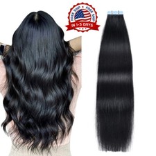 Extensiones De Cabello Humano Real Negro Pelo Human Hair Extensions Black NUEVO