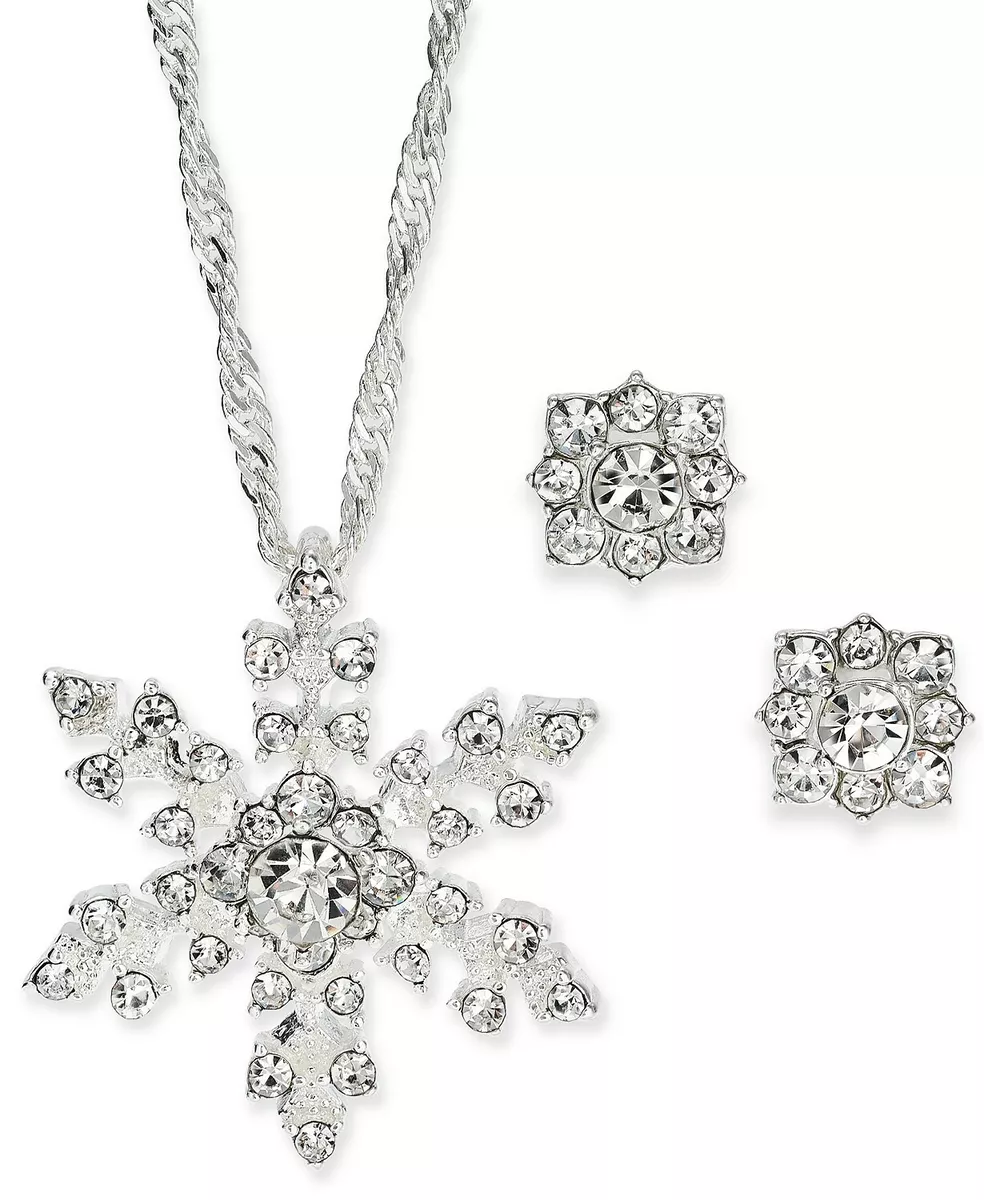 Valentine Cubic Zirconia Snowflake Jewelry Set — Kirijewels.com