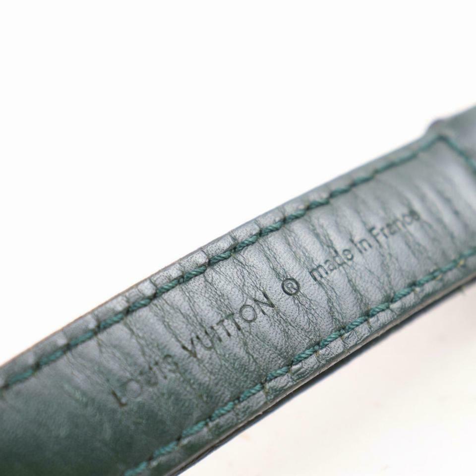 Louis Vuitton Rare Dark Green Leather Strap Taiga Louis Vuitton Rare Dark Green Leather Strap Taiga or Epi or  main image 4
