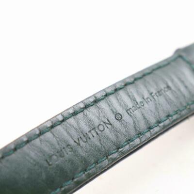 Louis Vuitton Rare Dark Green Leather Strap Taiga or Epi or  display picture 2