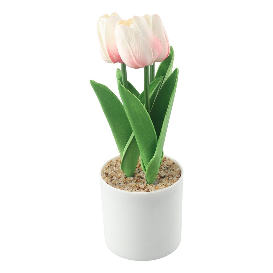 Lifelike Tulip Fake Plants for Home Wedding Party Decor Elegant and