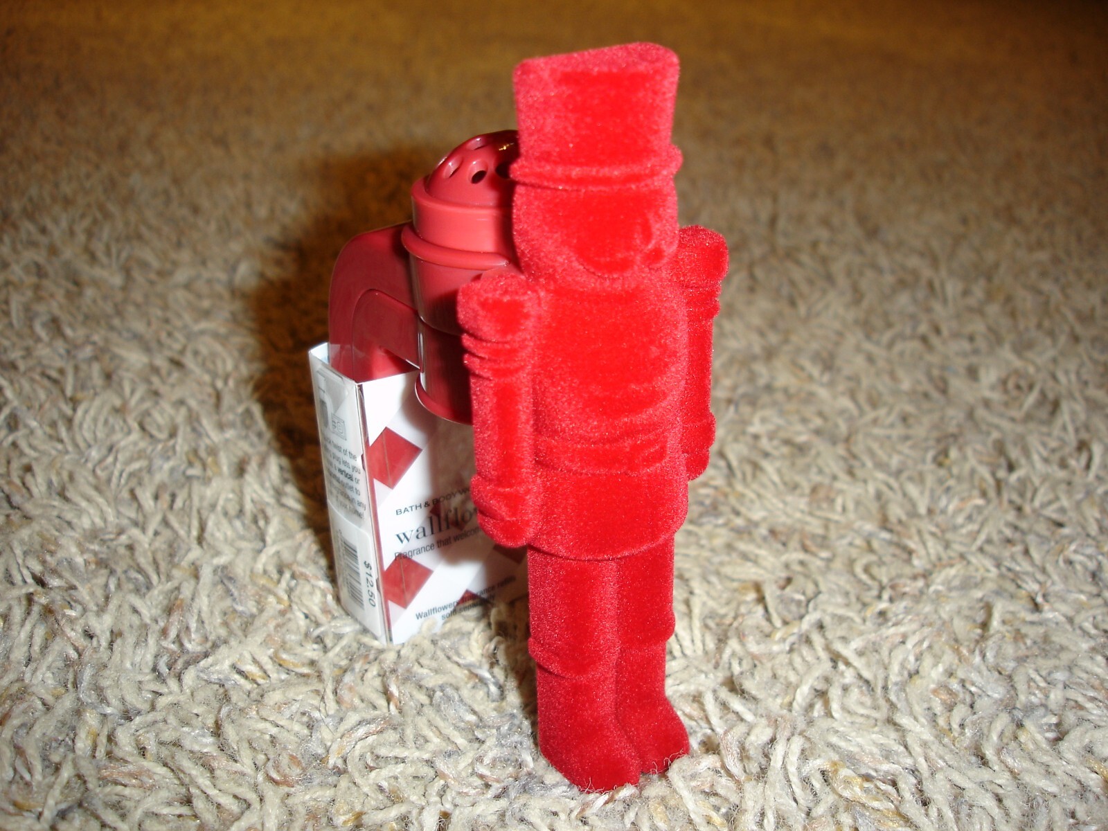 NEW Bath & Body Works Fuzzy Velvet Red Nutcracker Christmas Wallflower Plug-image