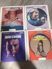 Vintage Clint Eastwood CED Video disc Lot Dirty Harry The Enforcer Thunderbolt